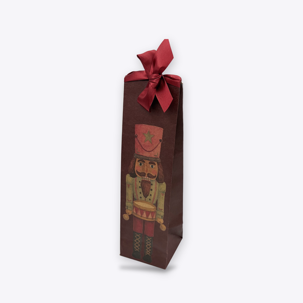 Geschenktasche Nussknacker mit Schleife