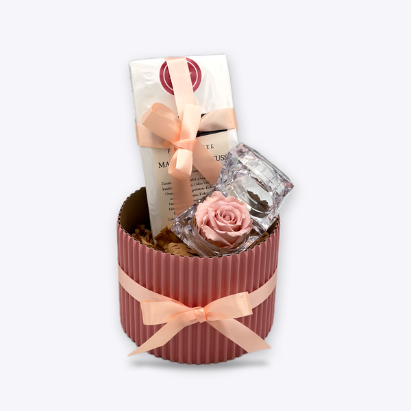 French Rose Box in Rosa mit rosa Rose