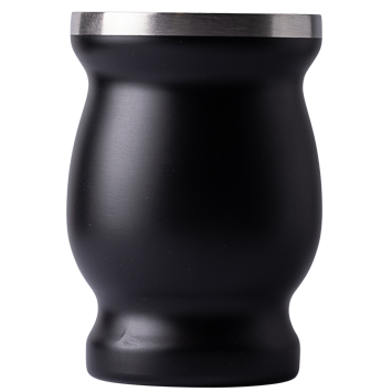 Calebasse schwarz Edelstahl