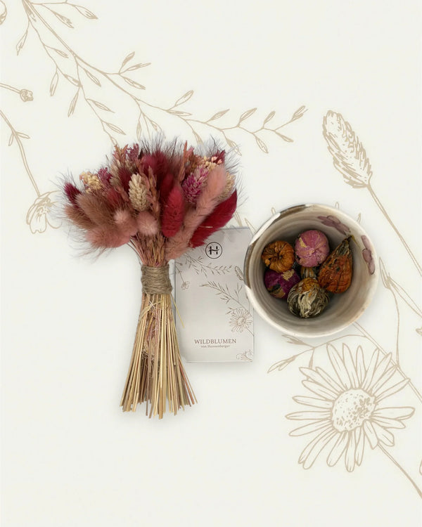 Wildblumen Bouquet Mini aus getrockneten Blumen – Heissenberger Tee & Kaffee